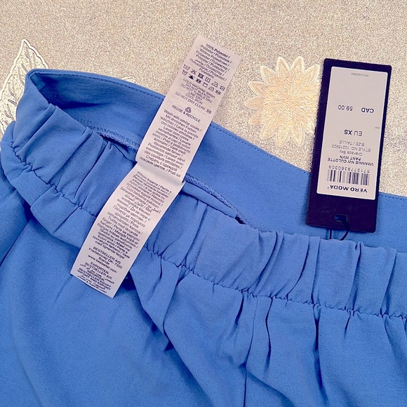Vero Moda summer flowy crop pant size XS in granada sky - Picture 4 of 5